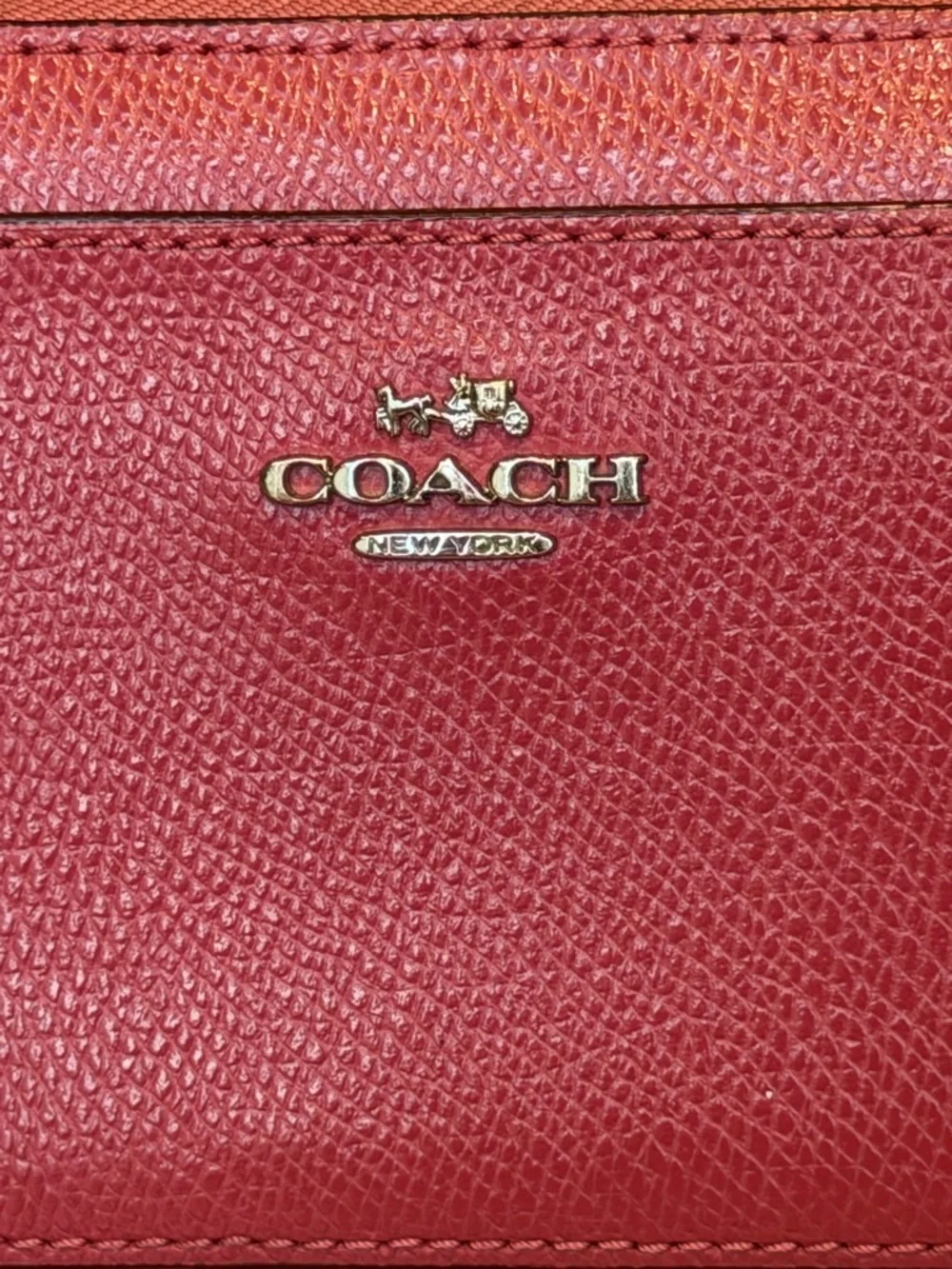 Coach Barbiecore Pink Leather 3/4 Zip Wallet 2010s (GUC)‎